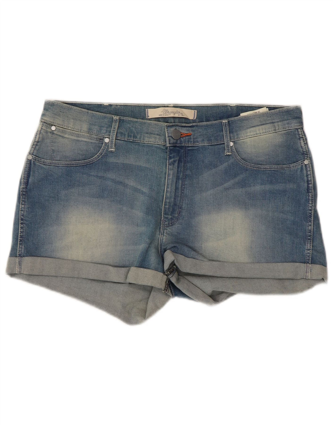 Pantaloncini di jeans da donna Wrangler W32 grandi cotone blu