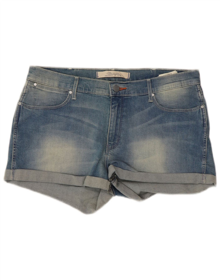 Pantaloncini di jeans da donna Wrangler W32 grandi cotone blu