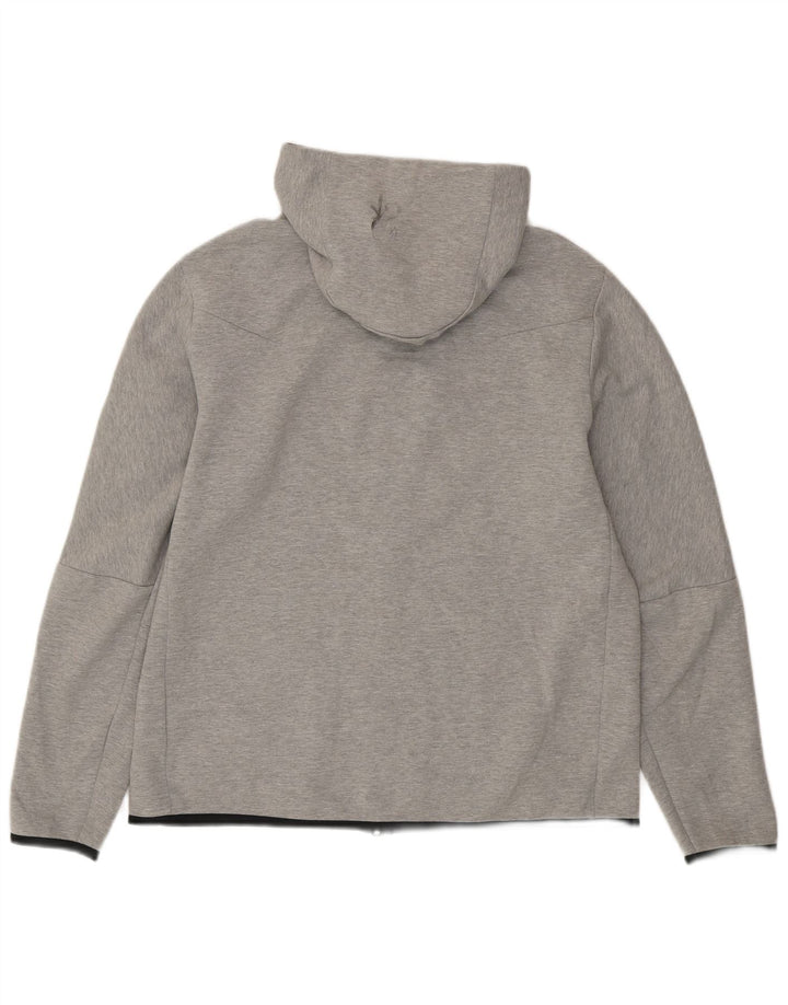 Maglione con cappuccio e zip da uomo NIKE grande in cotone grigio