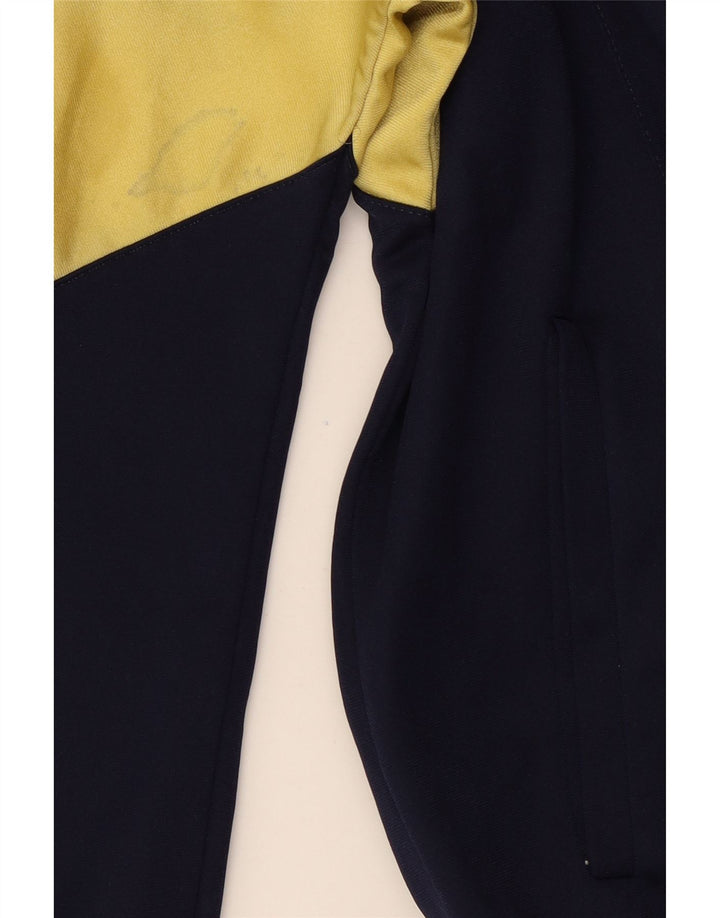 Errea Giacca da tuta grafica da uomo grande color block blu navy