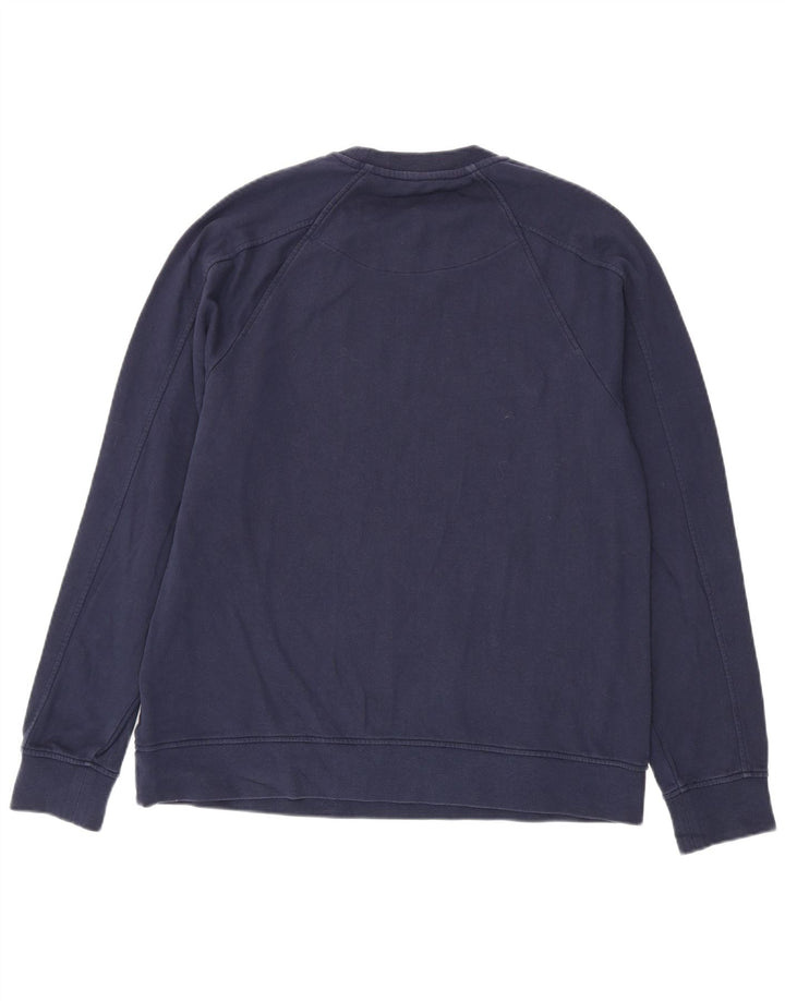 Felpa da uomo piuttosto verde, maglione XL, cotone blu navy