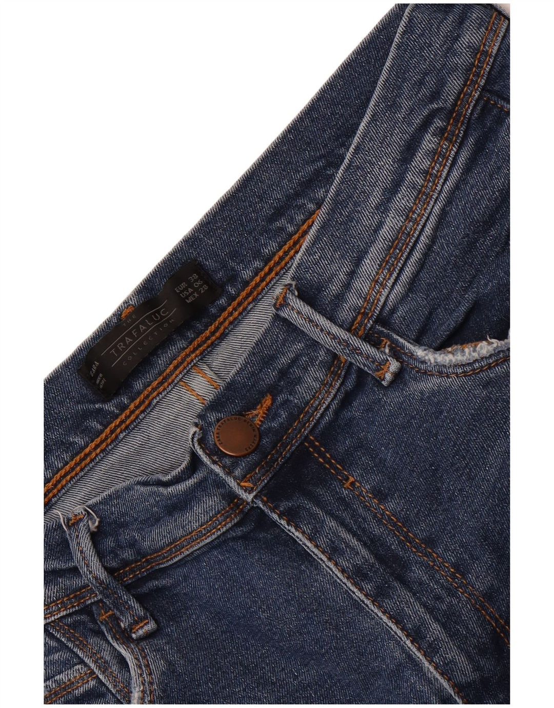 Jeans corti da donna Zara EU 38 piccoli W28 L24 blu