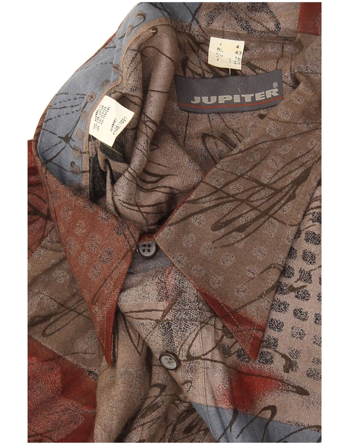 Camicia pullover da uomo Jupiter taglia 43 grande cotone patchwork multicolore