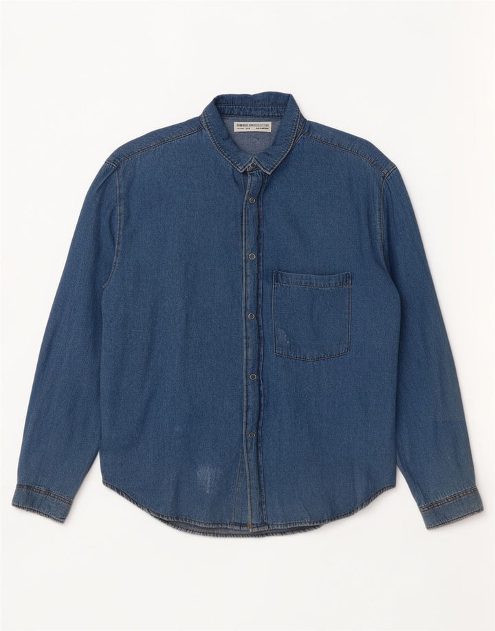 Camicia Jeans Zara Bambino 13-14 Anni Cotone Blu
