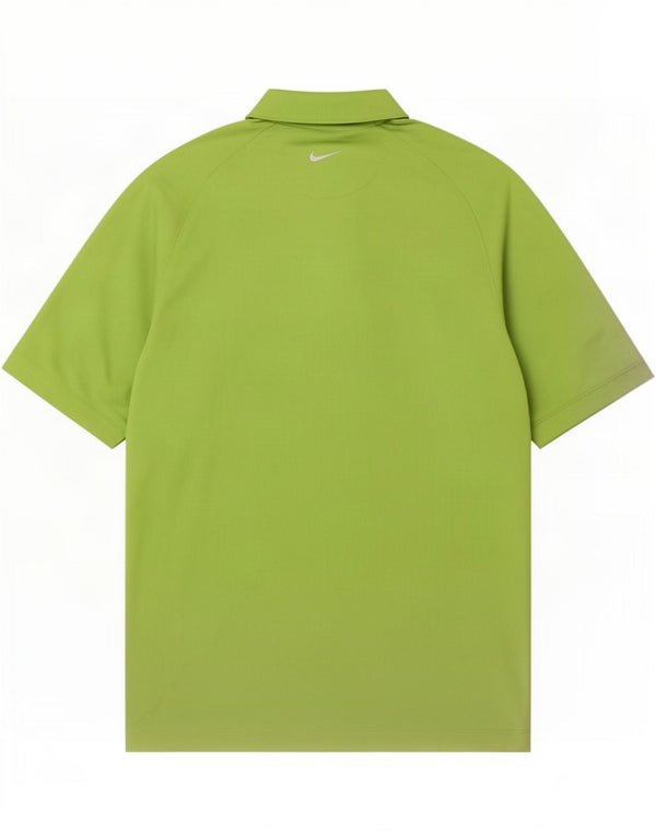 Polo Nike da uomo piccola in poliestere color block verde