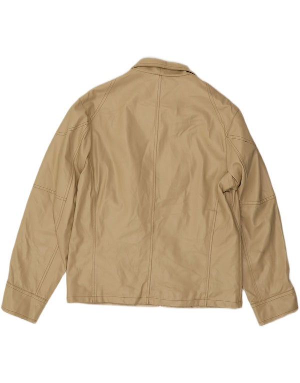 Giacca in pelle da uomo VINTAGE UK 40 Grande pelle beige