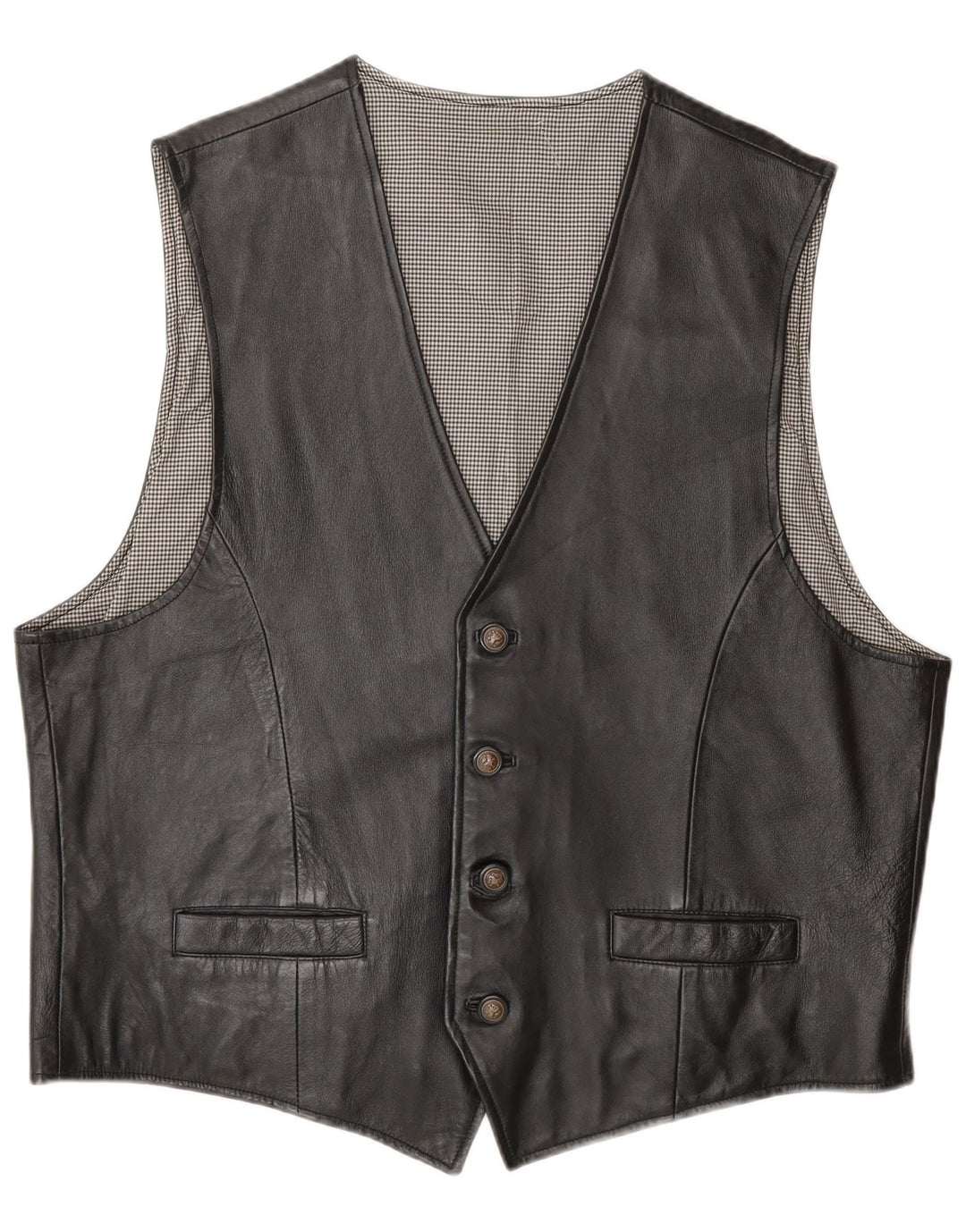 Gilet in pelle da uomo canadese XL in pelle nera