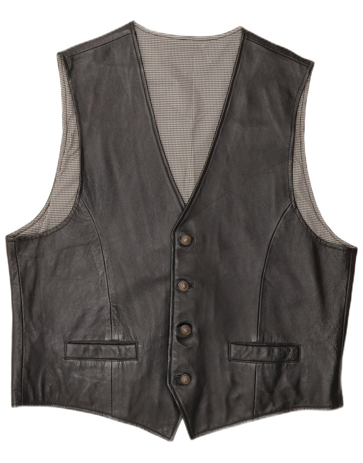 Gilet in pelle da uomo canadese XL in pelle nera