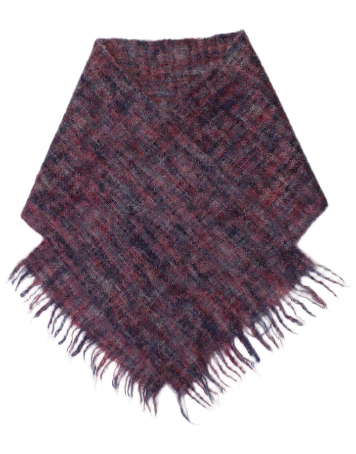 Sciarpa rettangolare da donna vintage taglia unica a quadri multicolore