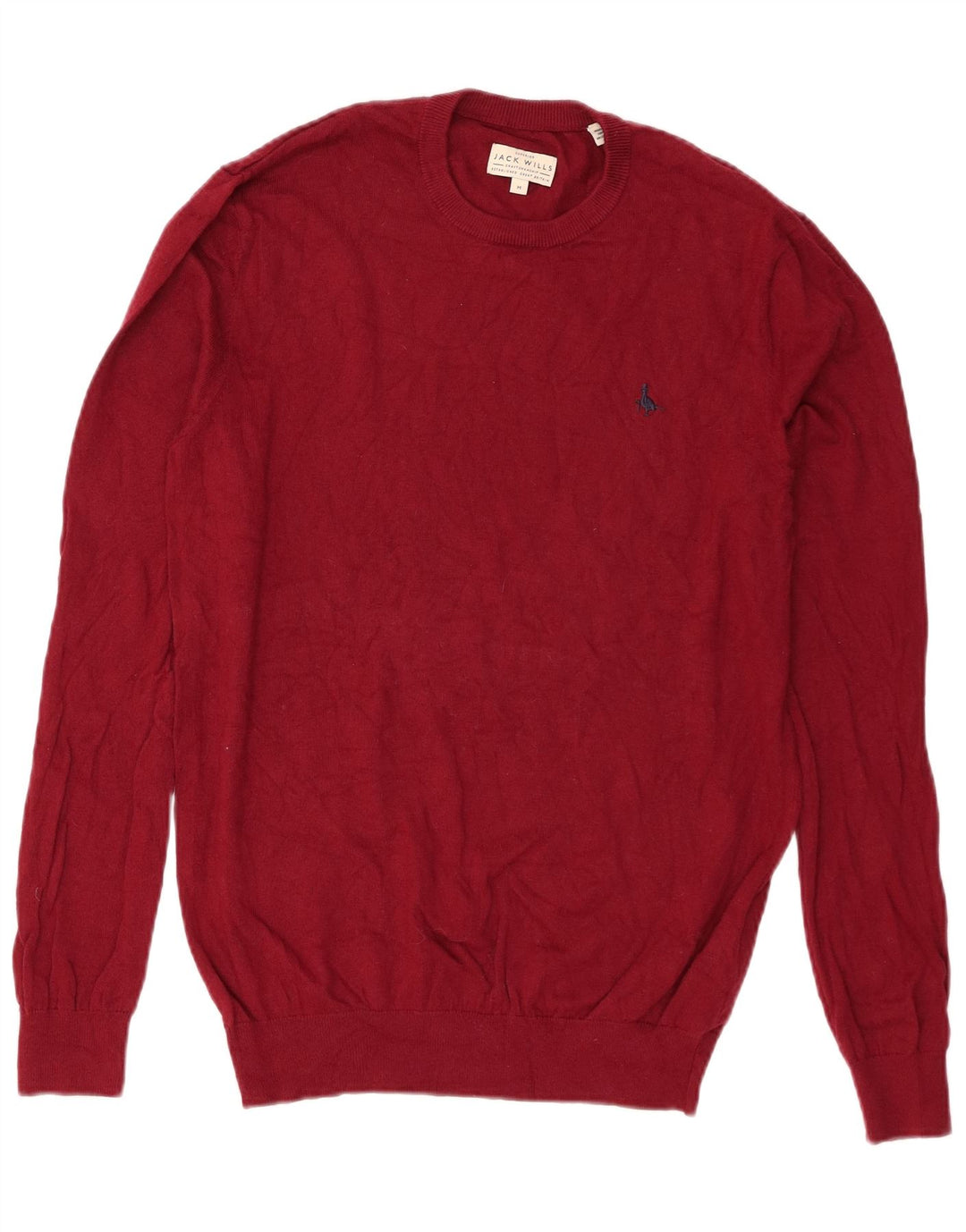 Maglione maglione girocollo da uomo vestibilità regolare Jack Wills in cotone rosso medio