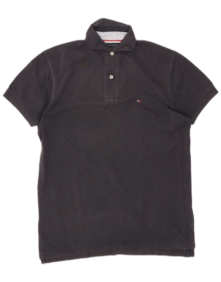 Polo da uomo Tommy Hilfiger piccola in cotone blu navy