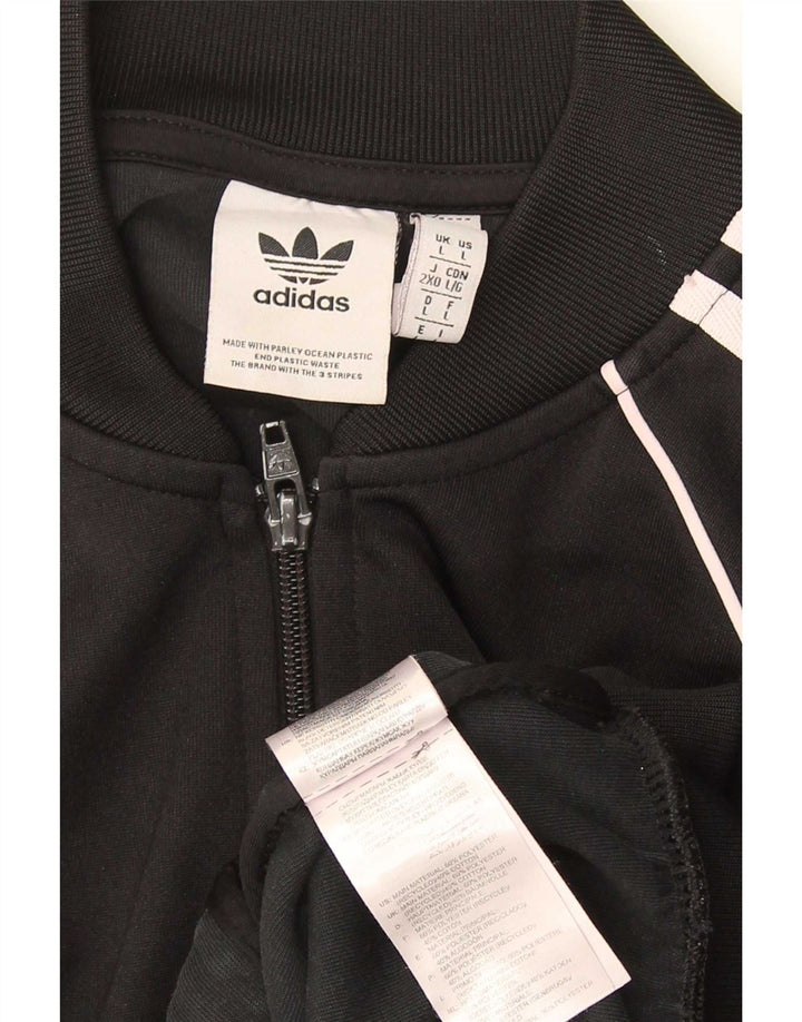 Giacca da ginnastica da uomo Adidas Large nera in poliestere