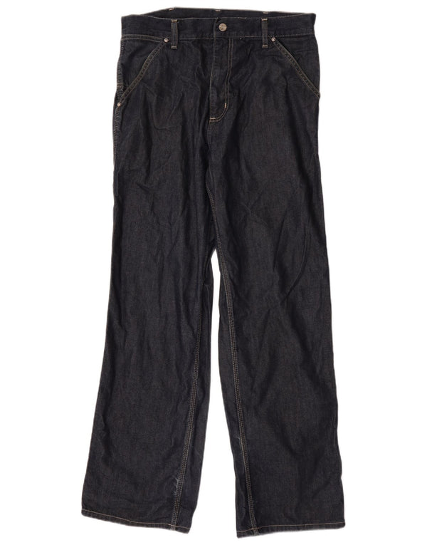 Jeans dritti cargo da uomo Carhartt W30 L32 cotone blu navy