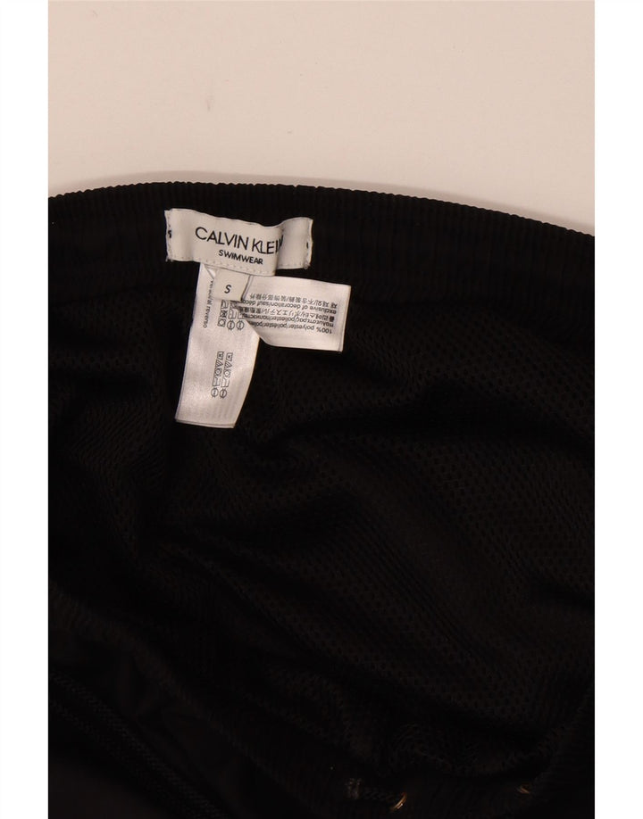 Pantaloncini da bagno grafici da uomo Calvin Klein piccoli color block nero