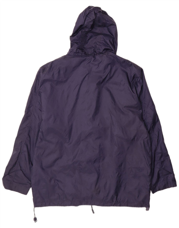 Giacca a vento con cappuccio da uomo Fila, grande, in nylon color block blu navy