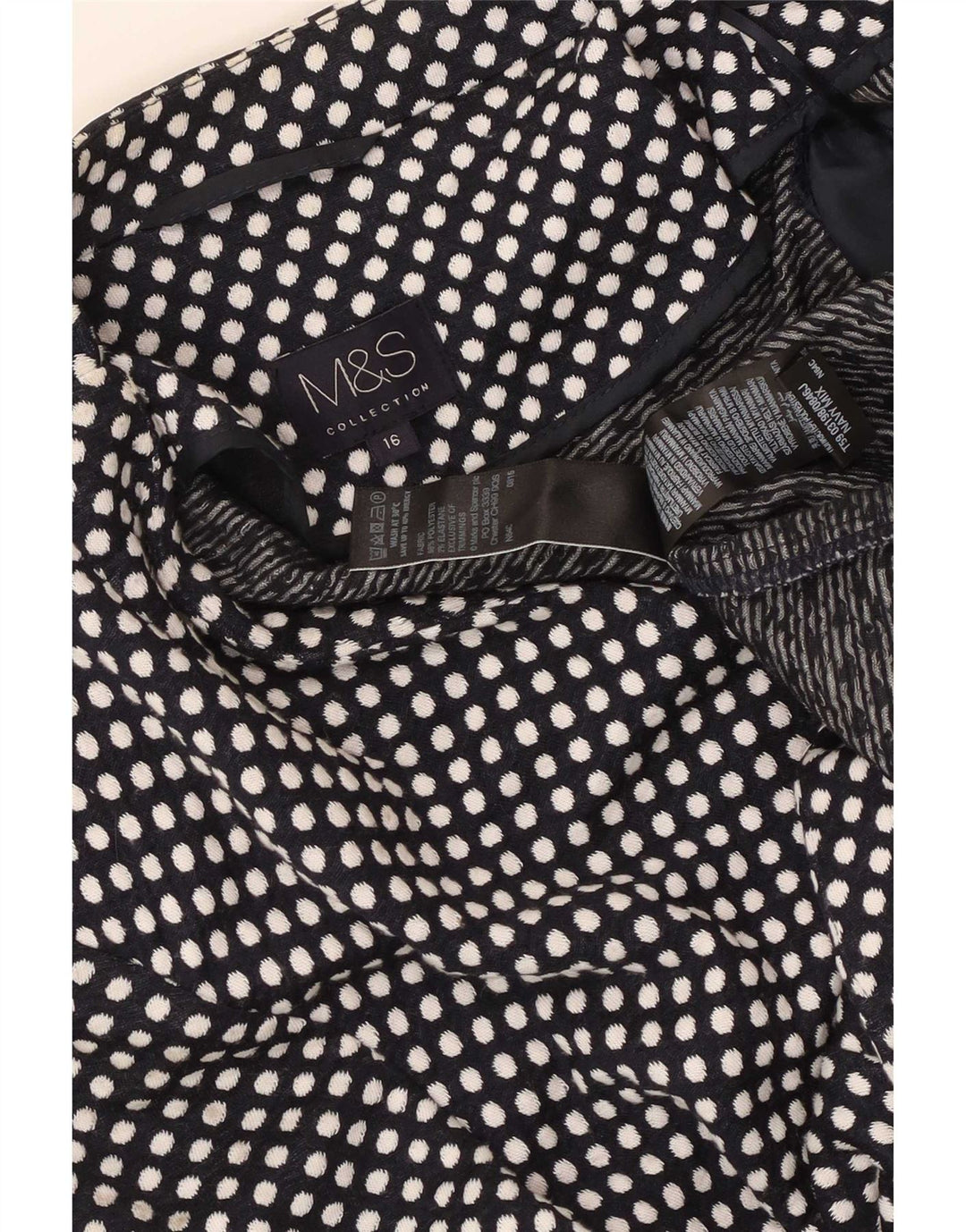 Giacca blazer aperta da donna Marks & Spencer UK 16 grande nera maculata