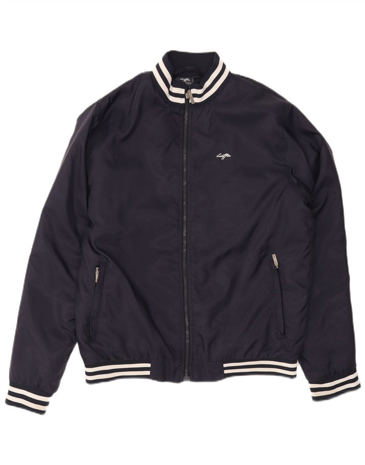 Giubbotto bomber da uomo Lotto UK 38 medio in poliammide a righe blu navy