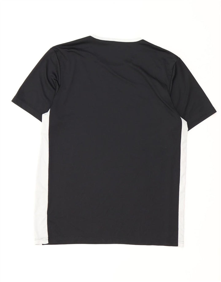 T-shirt Adidas Climalite da uomo Top in poliestere color block medio nero