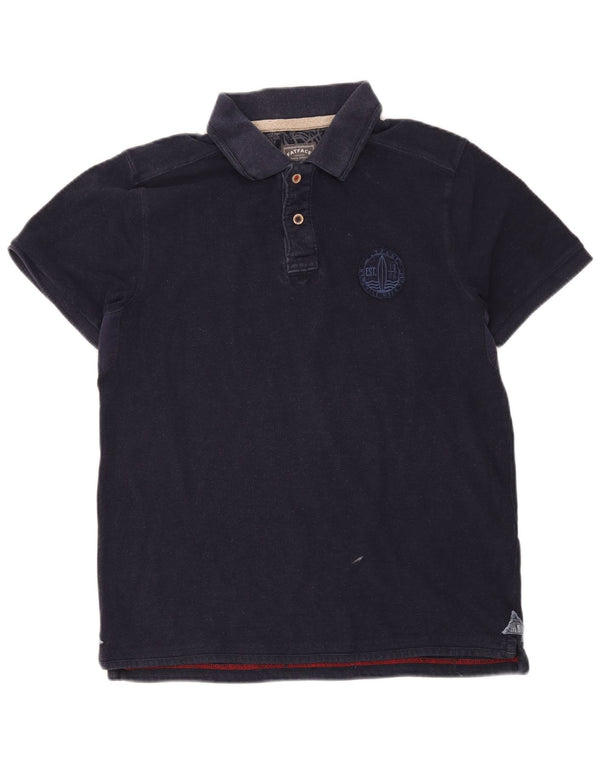 Polo da uomo Fat Face in cotone blu navy medio