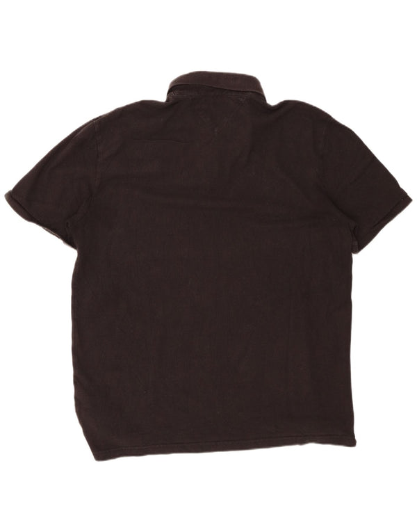 Polo da uomo su misura Tommy Hilfiger XL in cotone nero