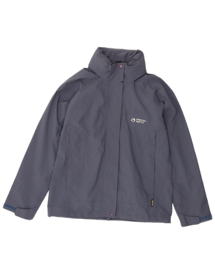Giacca antipioggia con cappuccio da donna Sprayway UK 14 Poliestere blu medio