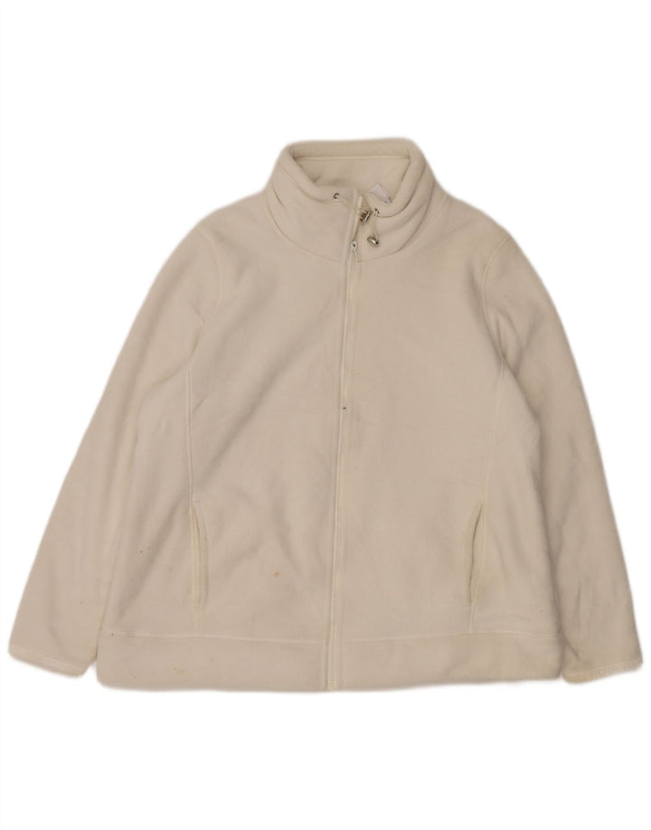 Giacca in pile da donna Marks & Spencer UK 20 2XL Cotone bianco