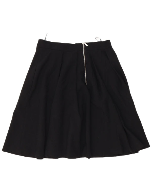 French Connection Womens Pleated A-Line Skirt UK 12 Medium W28 Black