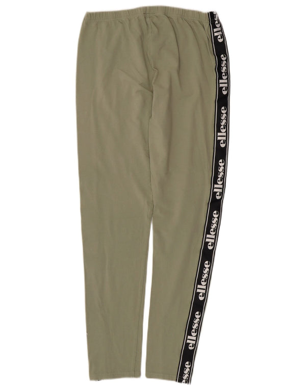 ELLESSE Leggings grafici da donna UK 14 Grande cotone color block verde