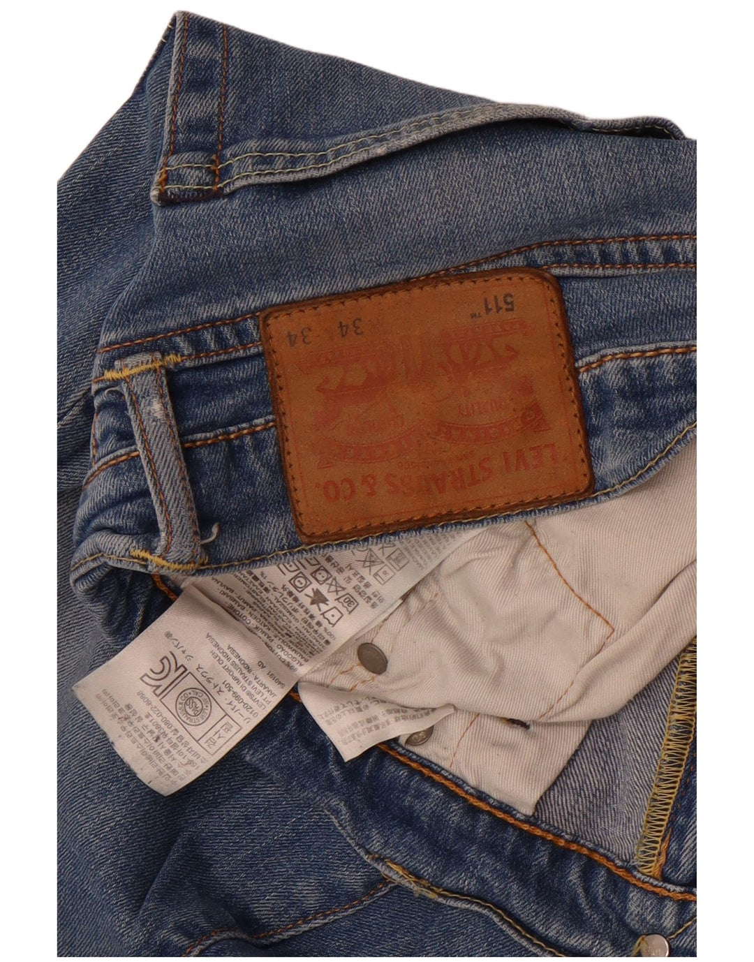 Jeans Levi's Uomo 511 Slim W34 L29 Cotone Blu