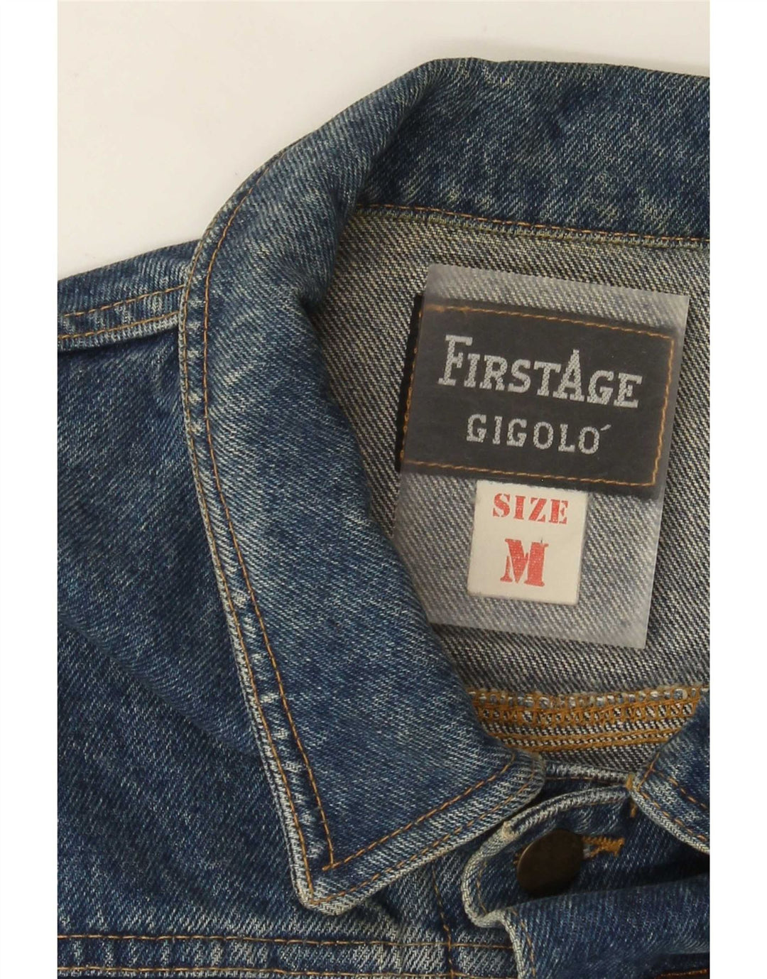Giacca di jeans vintage da donna UK 14 cotone blu medio