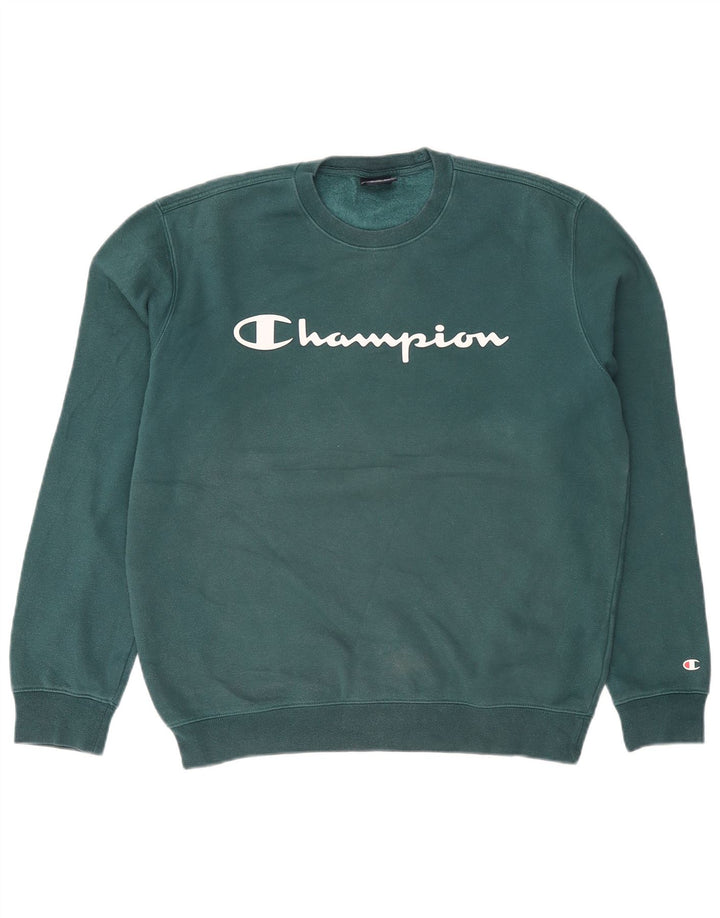 Felpa grafica da uomo Champion Felpa grande verde ossido