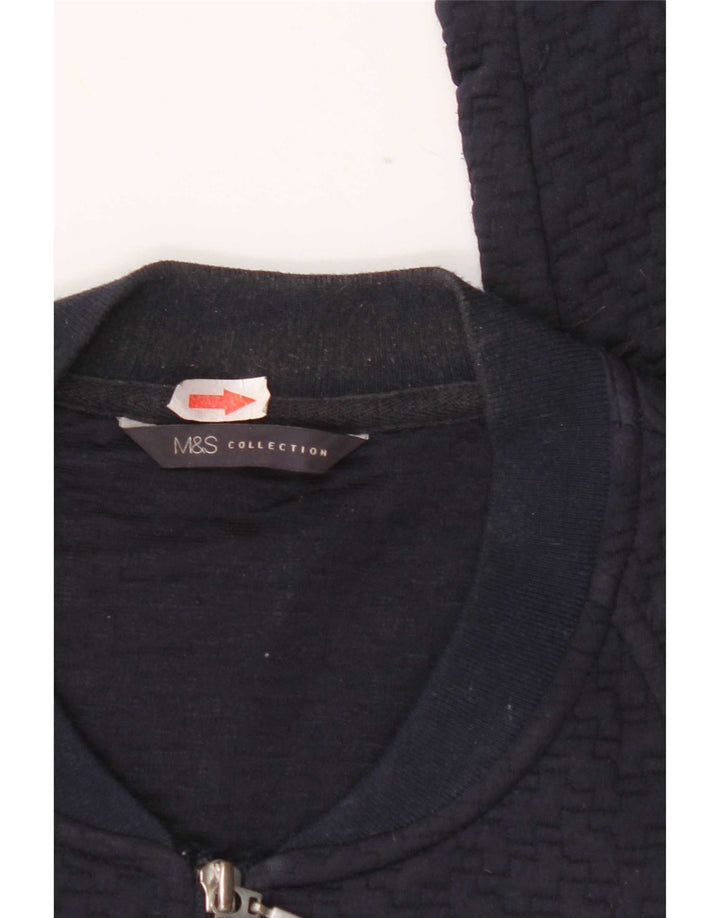 Giacca da tuta da donna Marks & Spencer UK 10 Small Poliestere blu navy