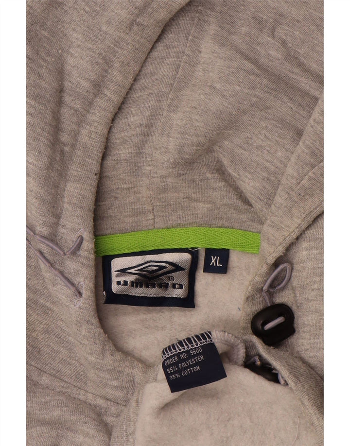 Felpa con cappuccio grafica da uomo Umbro XL Poliestere color block grigio