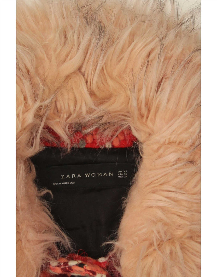 Soprabito Zara da donna UK 6 XS rosso a quadri