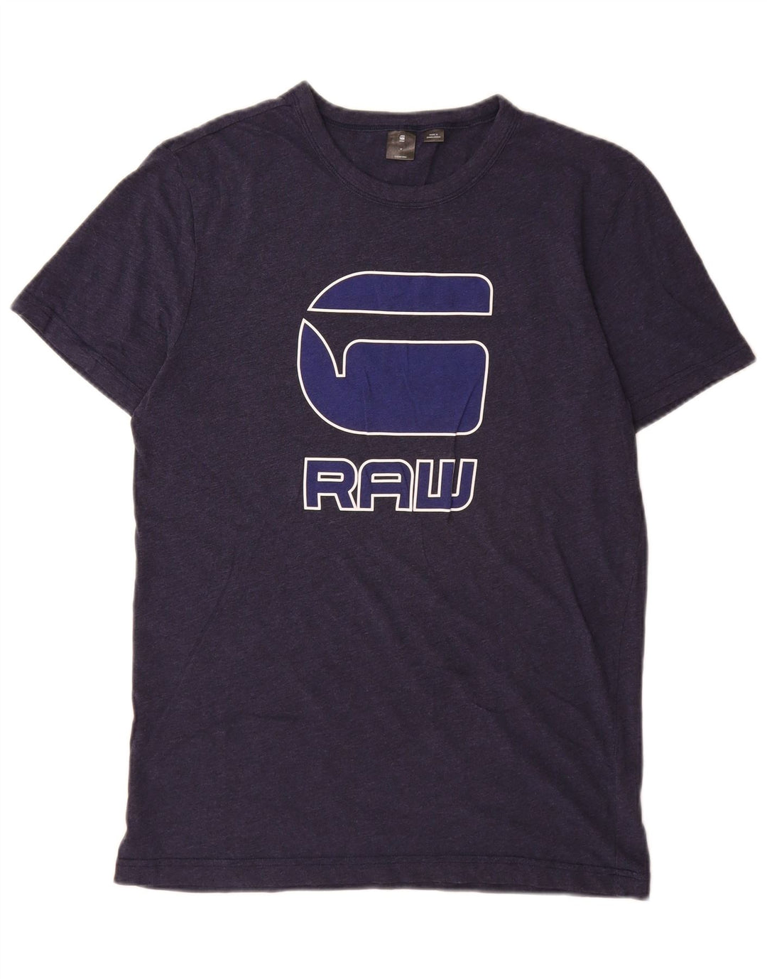 T-shirt grafica da uomo G-Star Top in cotone blu navy medio