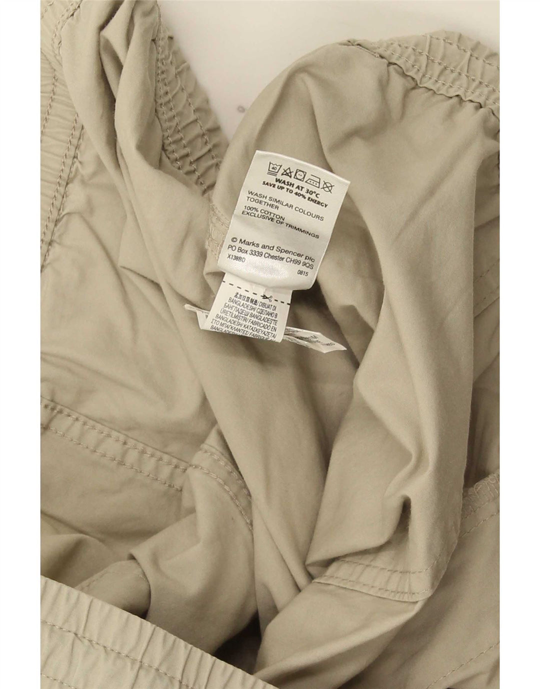Pantaloni casual da uomo Marks & Spencer W42 L29 Cotone beige
