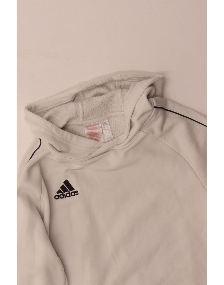 Felpa con cappuccio ADIDAS per ragazzi 15-16 anni in cotone bianco