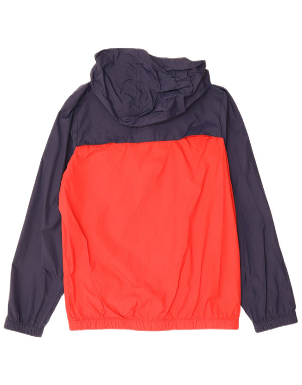 Giacca anorak grafica con cappuccio Ellesse da ragazzo 13-14 anni Blu navy Colourblock