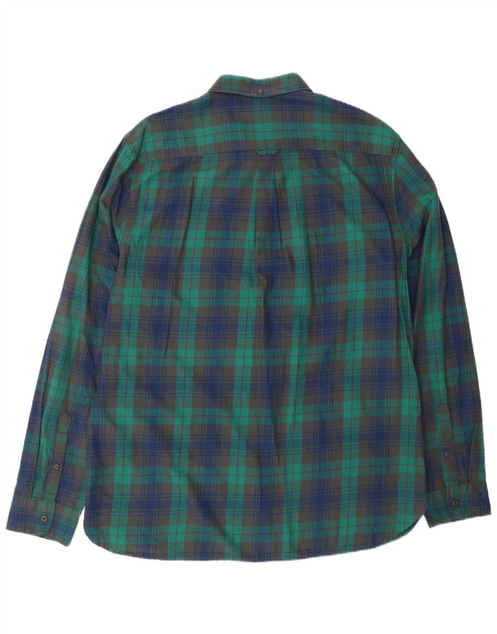 Camicia da uomo in flanella SUPERDRY 2XL cotone a quadri verde