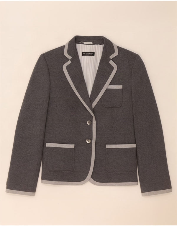 Giacca blazer da donna Marks & Spencer Autograph a 2 bottoni UK 14 grande grigia