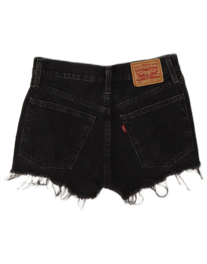 Pantaloncini di jeans Levi's 501 da donna W24 XS in cotone grigio