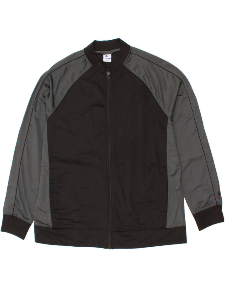 STARTER Mens Tracksuit Top Jacket XL Black Colourblock Polyester Vintage Starter and Second-Hand Starter from Messina Hembry 