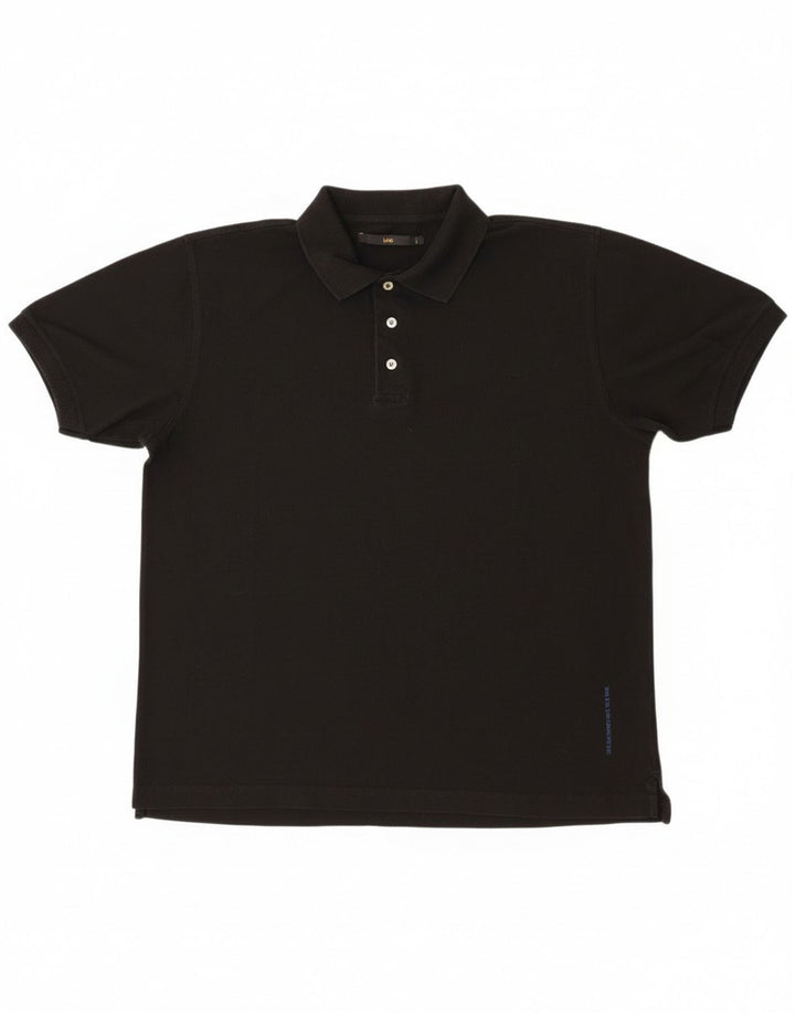 Polo da uomo Lee 2XL in cotone nero