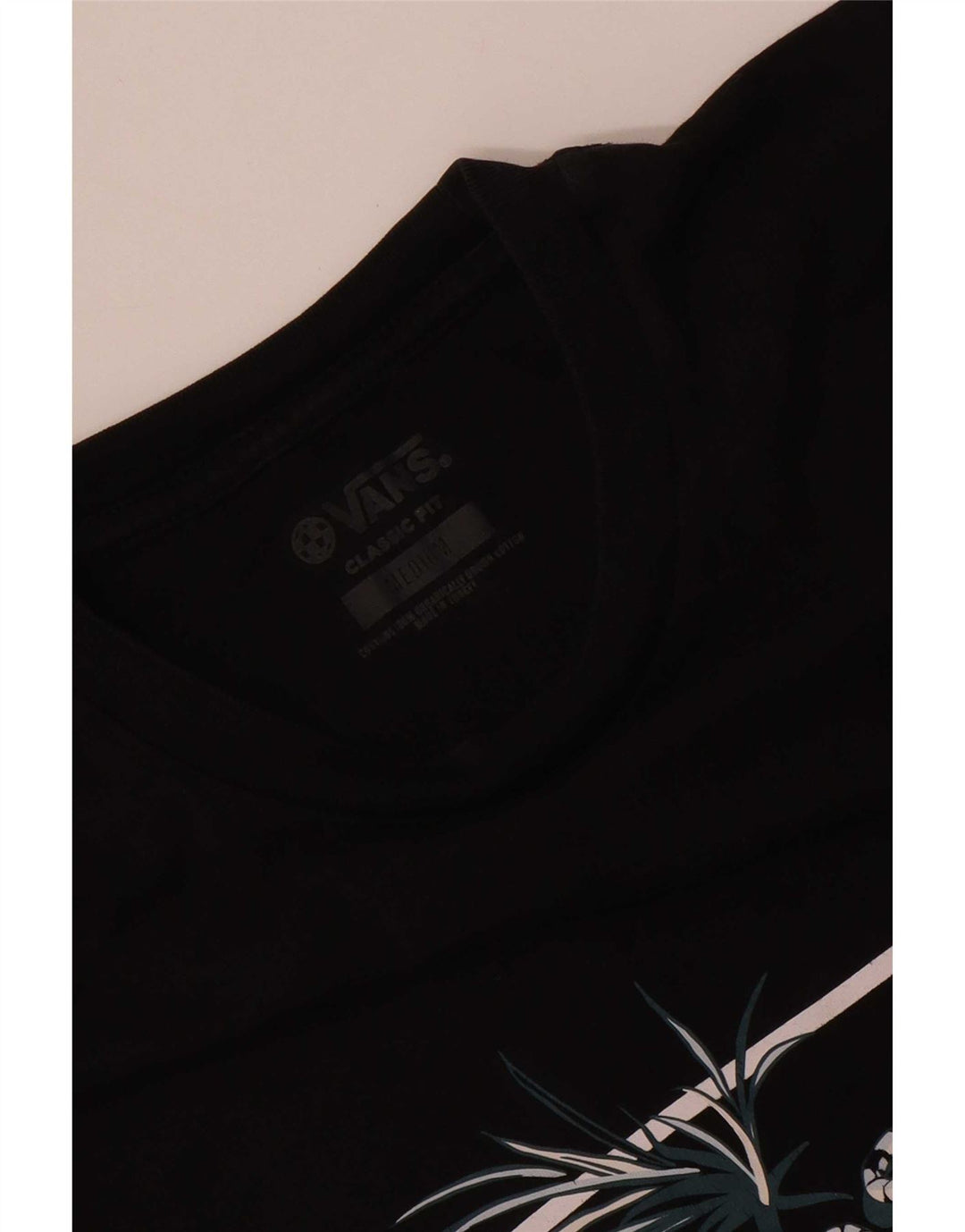T-shirt grafica da uomo con vestibilità classica Vans, cotone medio nero