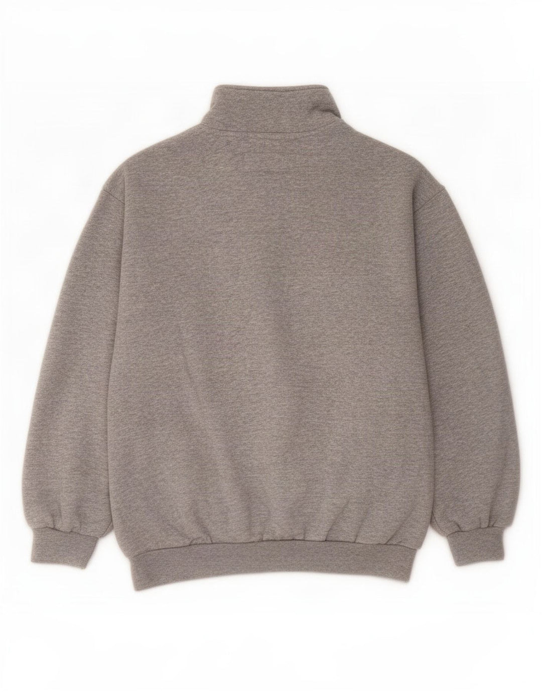 Felpa Diadora da uomo con grafica con zip e collo, piccola, in cotone grigio