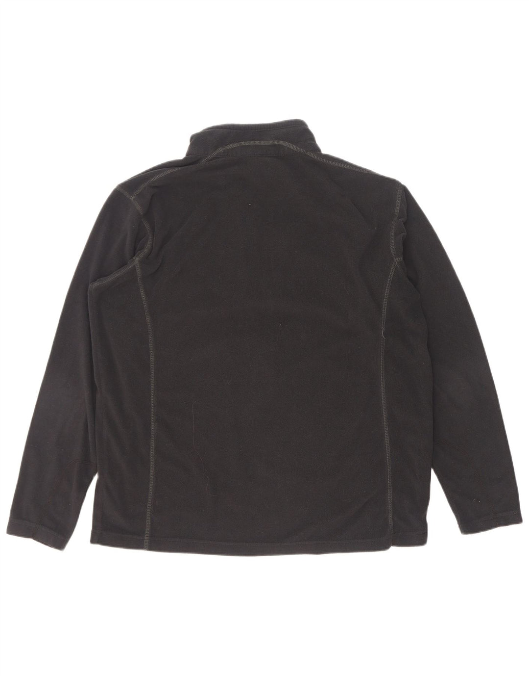 Maglione in pile Columbia da uomo con zip e collo, grande, in poliestere nero