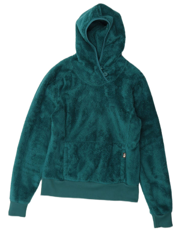 THE NORTH FACE Maglione in pile con cappuccio da donna UK 14 Large Verde Poliestere
