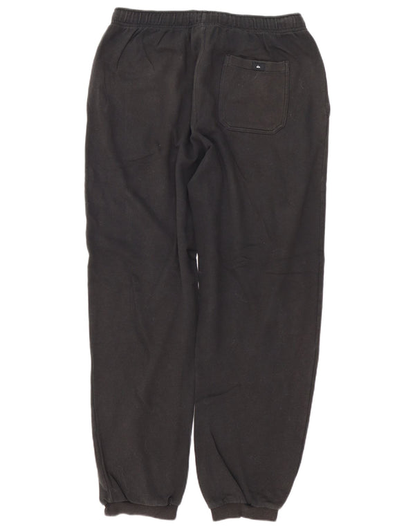 Pantaloni da tuta con grafica Quiksilver da uomo, pantaloni da jogging, grandi, in cotone nero