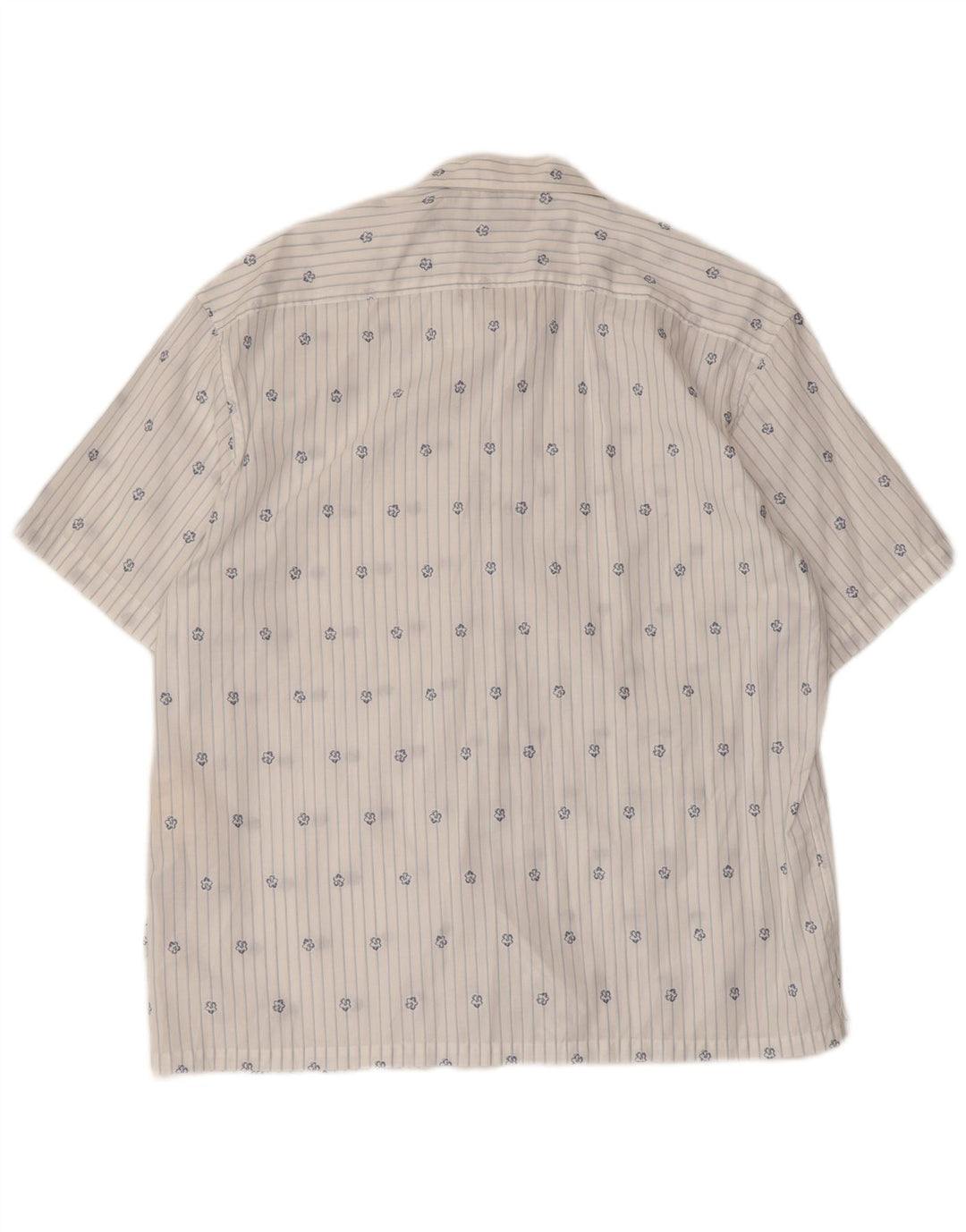 Ted Baker Camicia a maniche corte da uomo taglia 3 cotone a righe bianche medie