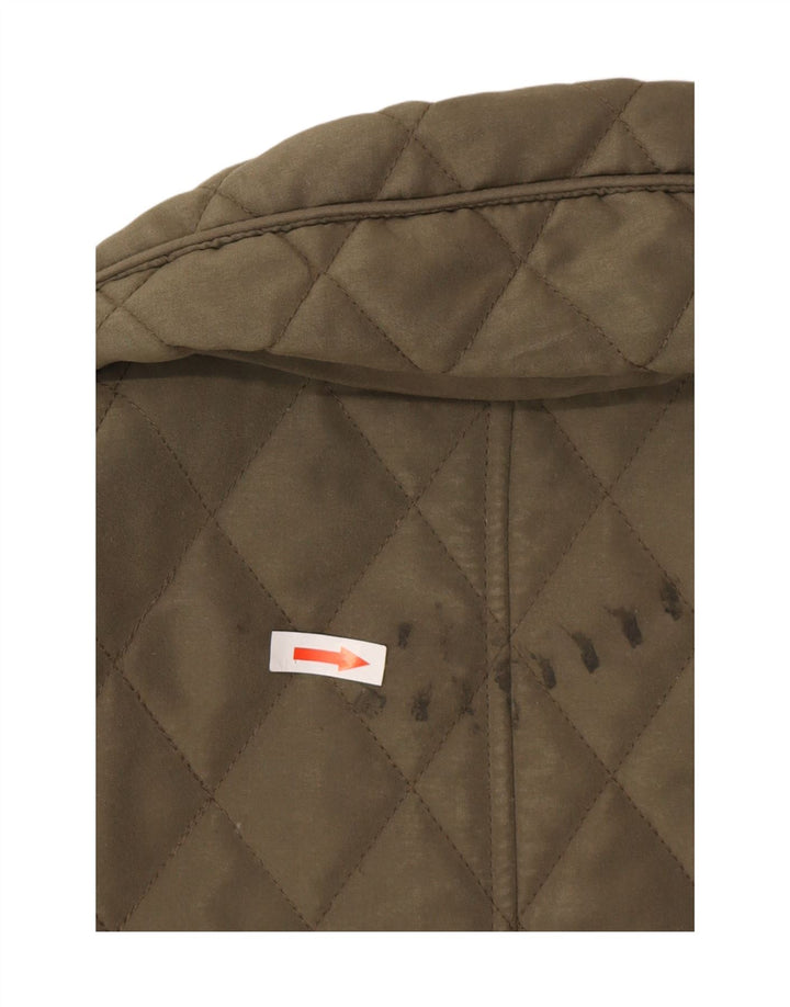 Giacca trapuntata da donna Marks & Spencer UK 16 grande poliestere verde